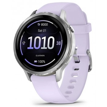 Часы Garmin Venu 4 - 41mm Silver / Periwinkle Silicone