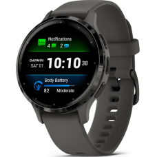 Часы Garmin Venu 3S Slate / Pebble Gray (Графит / Галечный серый)