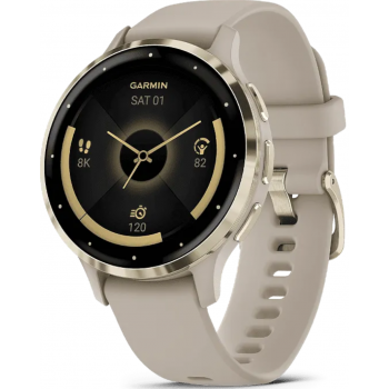 Часы Garmin Venu 3S Soft Gold / French Gray (Нежное золото / Французский серый) 