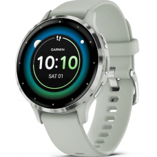 Часы Garmin Venu 3S Silver / Sage Gray (Серебро / Серо-зеленый шалфей)