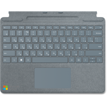 Клавиатура Microsoft Surface Pro 8/9/X Signature Alcantara Keyboard с креплением для стилуса Ice Blue (Голубой)