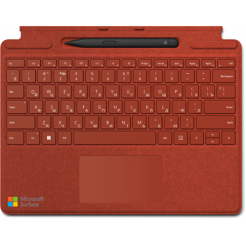 Клавиатура Microsoft Surface Pro 8/9/X Signature Alcantara Keyboard Poppy Red (Красный) + Slim Pen Bundle