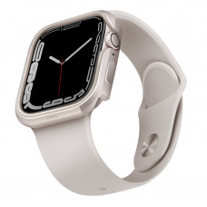 Чехол металлический Uniq Valencia для Apple Watch 45/44 мм, цвет алюминий