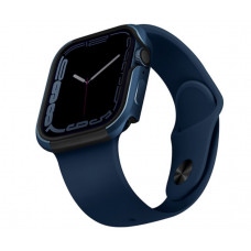 Чехол металлический Uniq Valencia для Apple Watch 45/44 мм, цвет синий