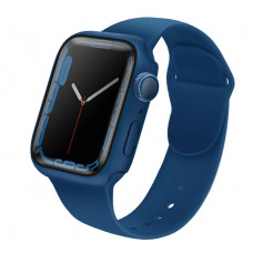 Чехол со стеклом Uniq LEGION +9H glass для Apple Watch 45 мм, цвет синий