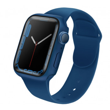 Чехол со стеклом Uniq LEGION +9H glass для Apple Watch 45 мм, цвет синий