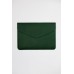 Чехол-конверт кожаный DOST Leather co. для MacBook Air 13"/Pro 13"  2017-2020г. (Цвет: Изумруд)