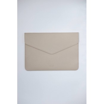 Чехол-конверт кожаный DOST Leather co. для MacBook Air 13"/Pro 13"  2017-2020г. (Цвет: Жемчуг)