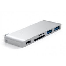 Концентратор (USB-хаб) для MacBook 12 Satechi Type-C Pass Through USB Hub ST-TCUPS Silver (серебристый) 