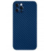 Чехол-накладка KZDOO Keivlar для iPhone 14 ProMax карбоновый Blue (Синий)