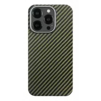 Чехол-накладка KZDOO Keivlar для iPhone 14 Pro Max карбоновый Green (Зеленый)