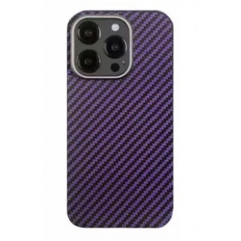 Чехол-накладка KZDOO Keivlar для iPhone 14 Pro карбоновый Purple (Фиолетовый)