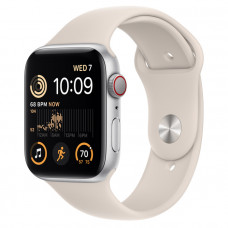 Умные часы Apple Watch SE 2 GPS+Cellular 44mm Silver Aluminium Case with Sport Band