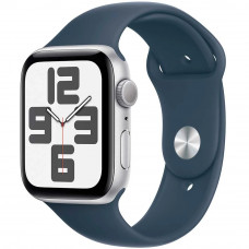 Умные часы Apple Watch SE Gen 2 2023 GPS 44mm Silver Aluminium Case with Storm Blue Sport Band (MREE3)