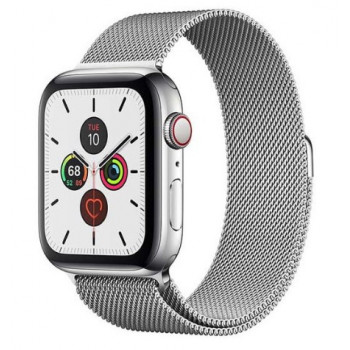 Часы Apple Watch Series 5 GPS+Cellular 44mm Silver Stainless Steel Case with Milanese Loop 