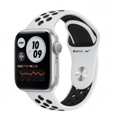Часы Apple Watch Nike Series 6 GPS 40mm Silver Aluminum Case with Pure Platinum/Black Nike Sport Band M00T3