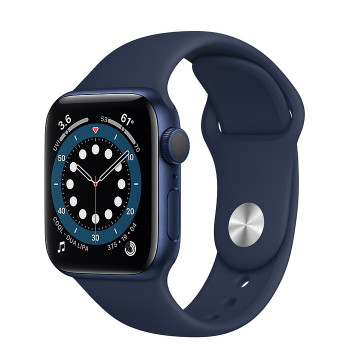 Часы Apple Watch Series 6 GPS 40mm Blue Aluminum Case with Deep Navy Sport Band MG143