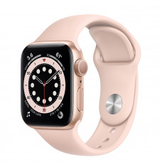 Часы Apple Watch Series 6 GPS 40mm Gold Aluminum Case with Pink Sand Sport Band  MG123RU/A