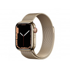 Умные часы Apple Watch Series 7 GPS + Cellular 45mm Gold Stainless Steel Case with Milanese Loop (MKJY3)