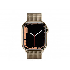 Умные часы Apple Watch Series 7 GPS + Cellular 41mm Gold Stainless Steel Case with Milanese Loop (MKJ03)