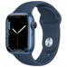 Умные часы Apple Watch Series 7 GPS 41mm Blue Aluminium Case with Abyss Blue Sport Band (MKN13RU/A)