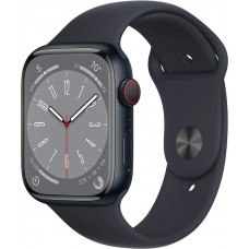 Умные часы Apple Watch Series 8 GPS+Cellular 45mm Midnight Aluminium Case with Midnight Sport Band MNK43