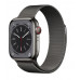 Умные часы Apple Watch Series 8 GPS+Cellular 41mm Graphite Stainless Steel Case with Graphite Milanese Loop MNJM3