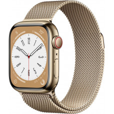 Умные часы Apple Watch Series 8 GPS+Cellular 45mm Gold Stainless Steel Case with Gold Milanese Loop MNKX3