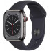 Умные часы Apple Watch Series 8 GPS+Cellular 45mm Graphite Stainless Steel Case with Midnight Sport Band MNKU3