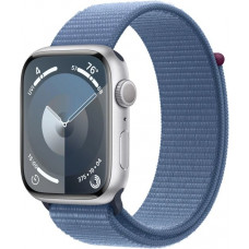 Умные часы Apple Watch Series 9 GPS 45mm Silver Aluminium Case with Winter Blue Sport Loop MR9F3
