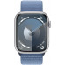 Умные часы Apple Watch Series 9 GPS 45mm Silver Aluminium Case with Winter Blue Sport Loop MR9F3