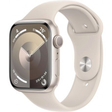 Умные часы Apple Watch Series 9 GPS 45mm Starlight Aluminum Case with Starlight Sport Band MR973