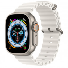 Умные часы Apple Watch Ultra GPS + Cellular 49мм Titanium Case with White Ocean Band (размер M) MQE93