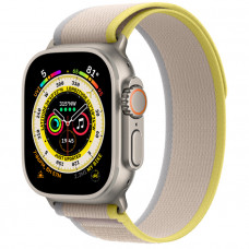 Умные часы Apple Watch Ultra GPS + Cellular 49мм Titanium Case with Yellow/Beige Trail Loop (размер M) MQF23