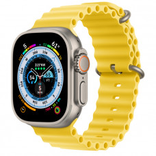 Умные часы Apple Watch Ultra GPS + Cellular 49мм Titanium Case with Yellow Ocean Band (размер S) MQEC3