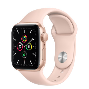 Часы Apple Watch SE GPS 40mm Gold Aluminum Case with Pink Sand Sport Band MYDN2