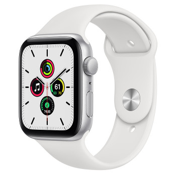 Часы Apple Watch SE GPS 44mm Silver Aluminum Case with White Sport Band 