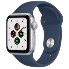 Часы Apple Watch SE (2021) GPS 40mm Silver Aluminum Case with Abyss Blue Sport Band MKNY3