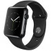 Apple Watch 42mm Space Black Stainless Steel Case with Black Sport Band MLC82