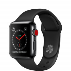 Часы Apple Watch Series 3 42mm Cellular Space Gray Aluminum Case with Black Sport Band MQK22 MTGT2