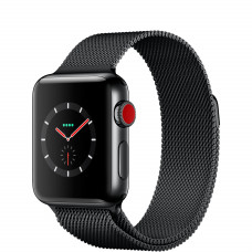 Часы Apple Watch Series 3 Cellular 42mm Stainless Steel with Milanese Loop MR1L2 Black (Черный)