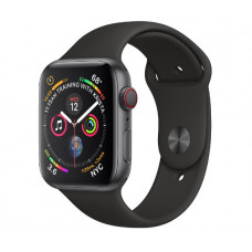 Часы Apple Watch Series 4 GPS+Cellular 44mm Space Gray Aluminum Case with Black Sport Band 