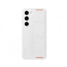 Чехол силиконовый с фиксатором Samsung Silicone Grip Case для Galaxy S23+ (Белый) 