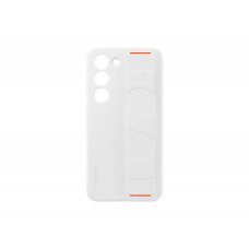 Чехол силиконовый с фиксатором Samsung Silicone Grip Case для Galaxy S23 (Белый) 