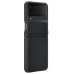 Чехол кожаный для Samsung Flap Leather Cover Black EF-VF721 для Z Flip4 (Черный) 