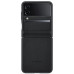 Чехол кожаный для Samsung Flap Leather Cover Black EF-VF721 для Z Flip4 (Черный) 