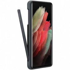 Панель-накладка Samsung Silicone Cover Black для Samsung Galaxy S21 Ultra + перо S Pen