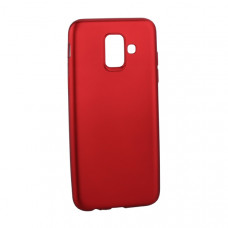 Чехол-накладка Deppa Case Silk TPU Soft touch D-89019 для Samsung GALAXY A6 SM-A600F (2018 г.) 1мм Красный металик