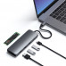 Адаптер Satechi USB-C Hybrid Multiport с SATA M.2 SSD (Kingston 480GB) Space Grey