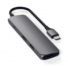 USB-концентратор Satechi Slim Aluminum Type-C Multi-Port Adapter 4K (Серый космос) ST-CMAM